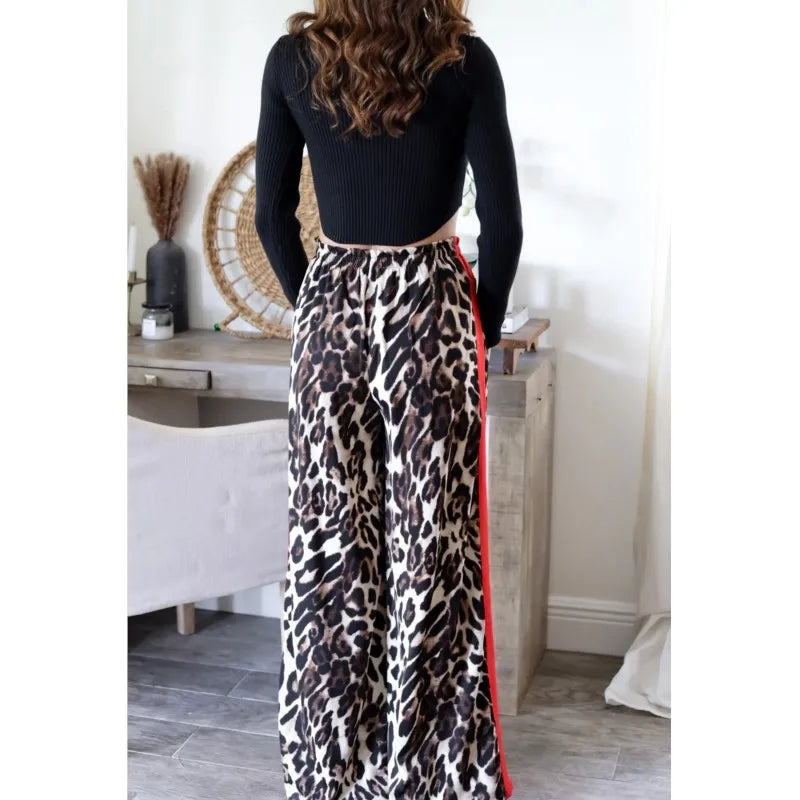 Pantalon femme imprimé léopard tendance