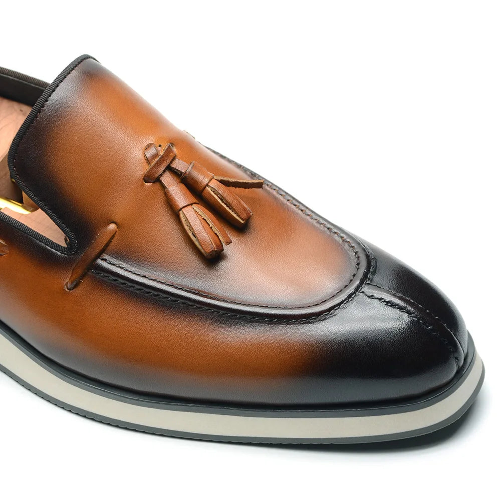 Baskets décontractées en cuir véritable pour hommes