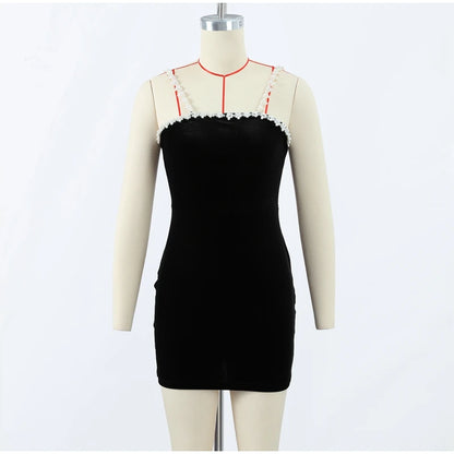 Robe élégante à fleurs 3D et perles pour femmes