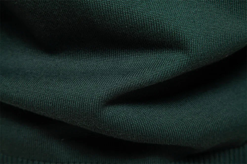 Pull homme automne hiver haute qualité col mi-haut fermeture éclaire