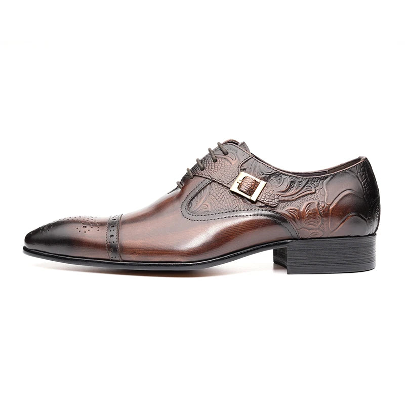 Chaussures de luxe en cuir haut de gamme pour hommes