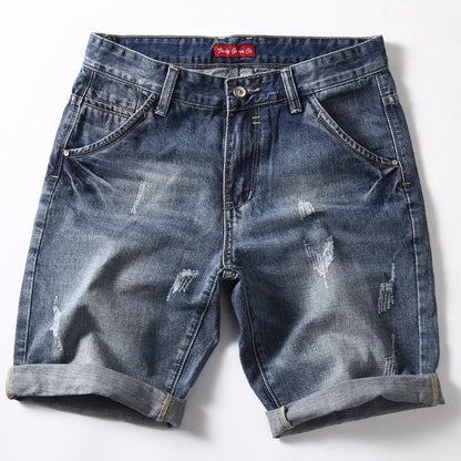 Short en jean gris pour homme