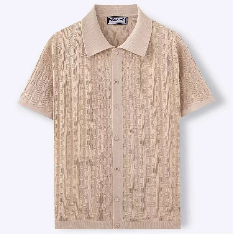 Chemise en tricot à manches courtes pour homme