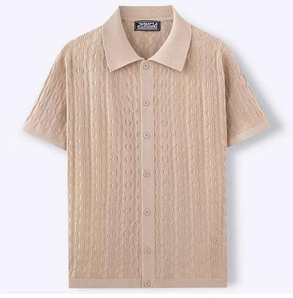 Chemise en tricot à manches courtes pour homme