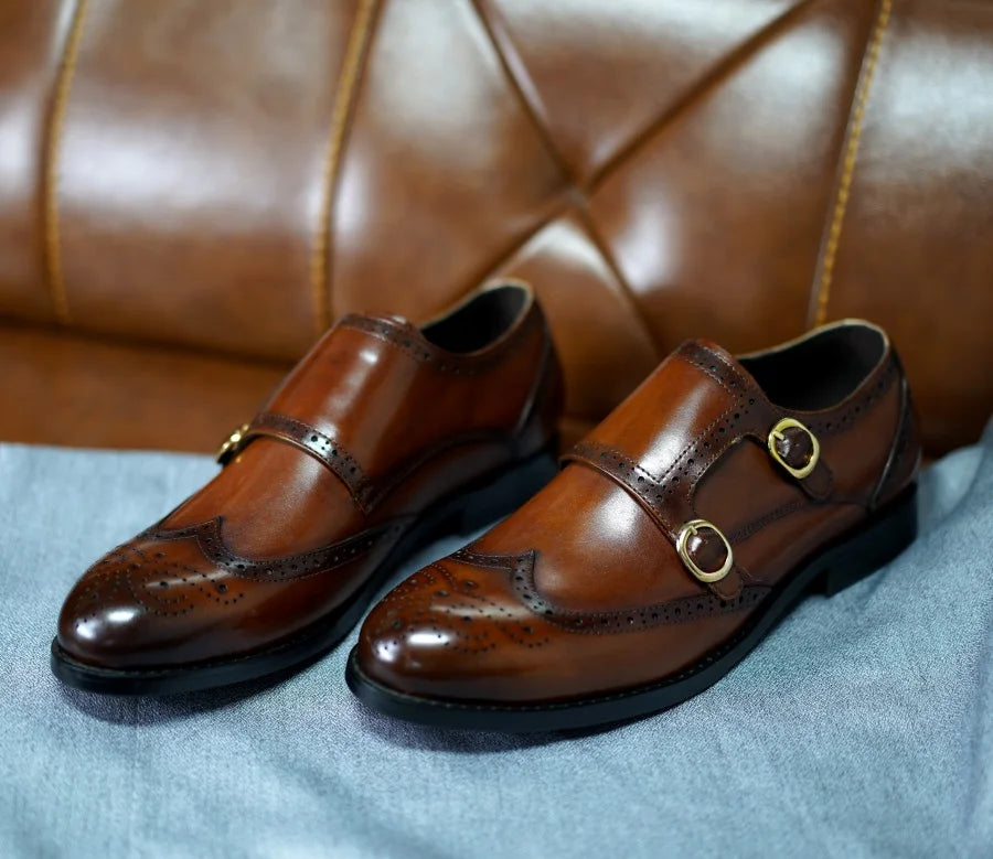Chaussures classiques en cuir véritable pour hommes