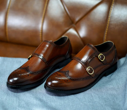 Chaussures classiques en cuir véritable pour hommes