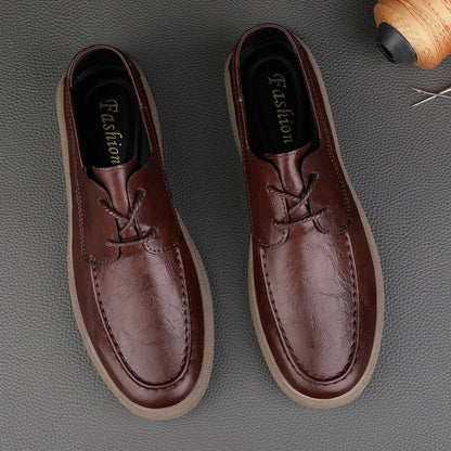 Chaussures décontractées pour hommes en cuir véritable