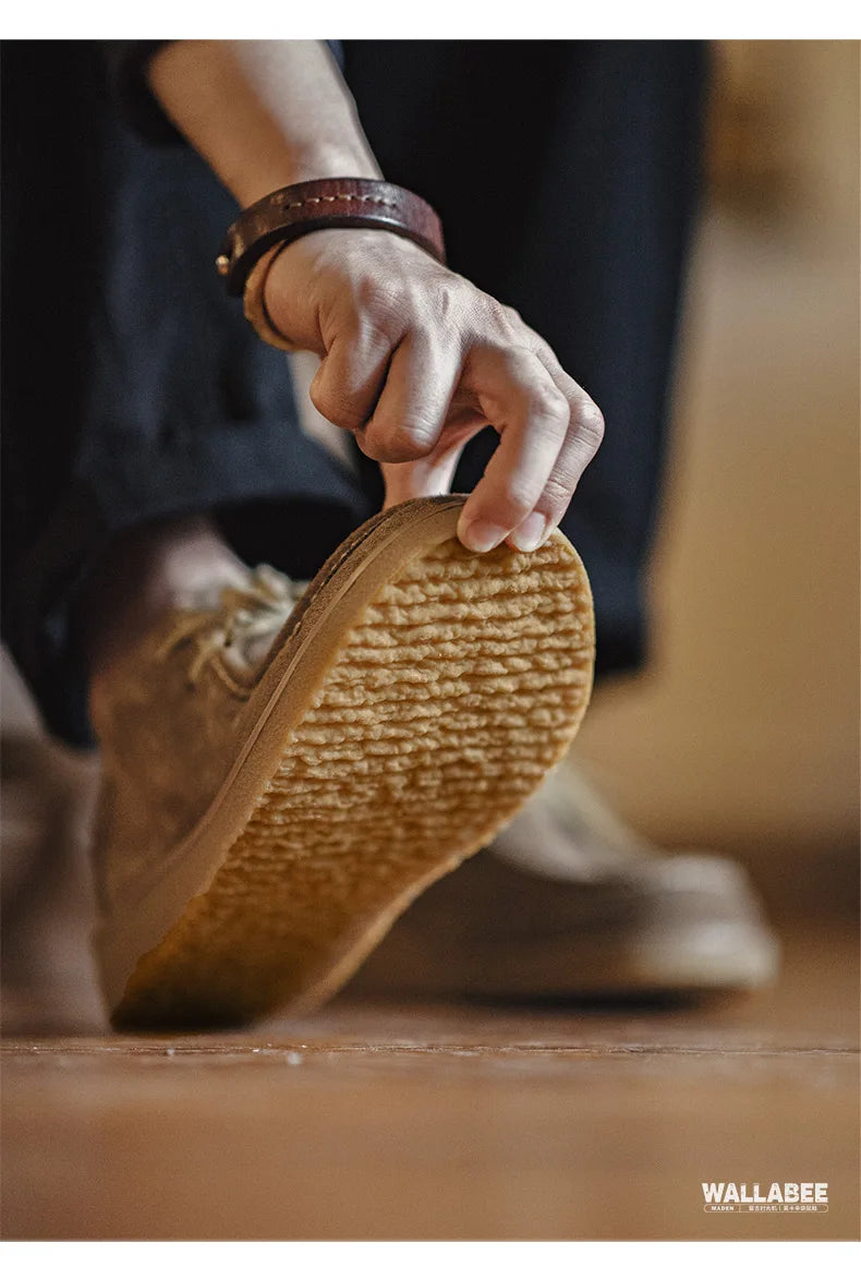 Chaussures vintage kaki Maden, mocassins décontractés à semelle souple