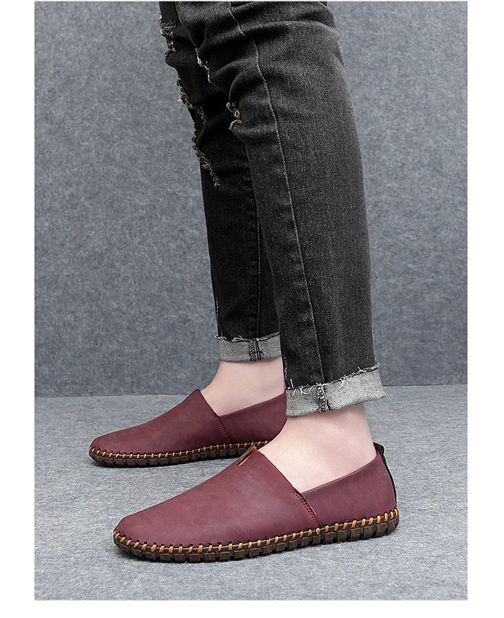 Chaussures décontractées d'extérieur, mocassins faits à la main