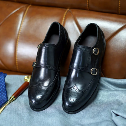 Chaussures classiques en cuir véritable pour hommes