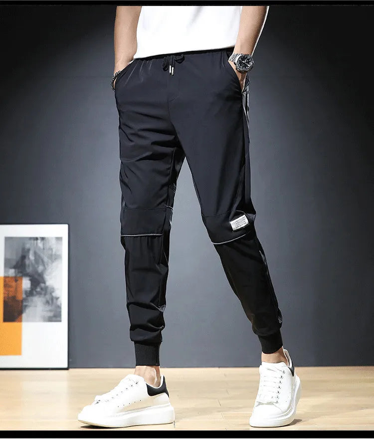 Pantalon décontracté taille élastique pour homme