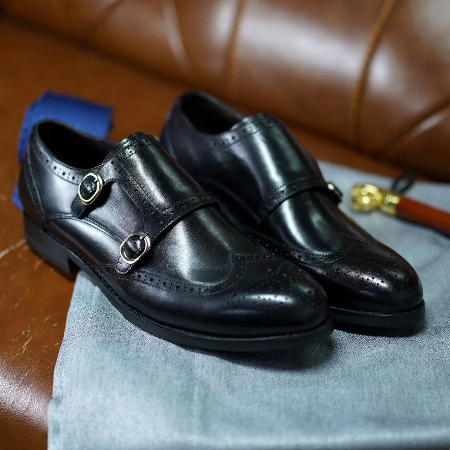 Chaussures classiques en cuir véritable pour hommes