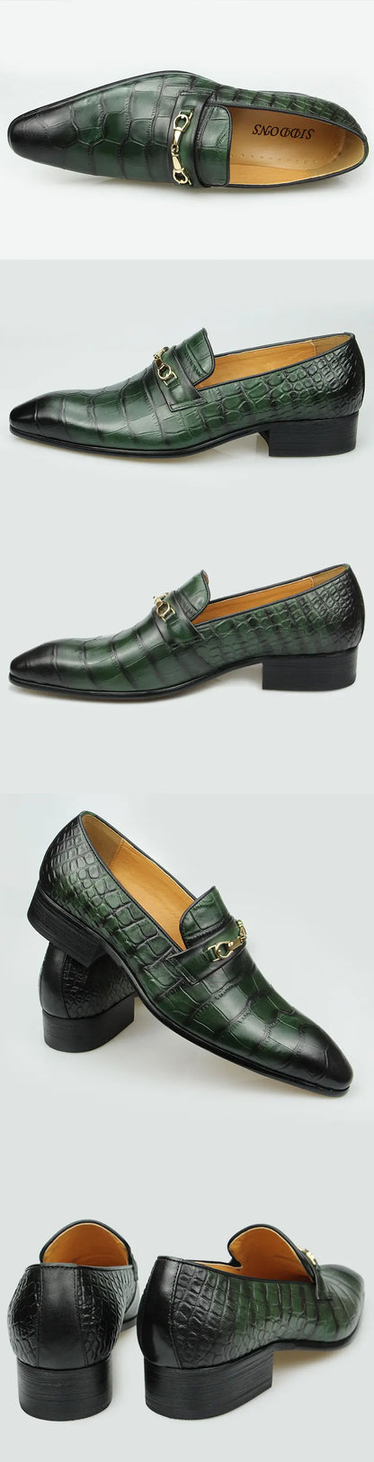 Mocassins de luxe à boucle en métal de haute qualité pour hommes