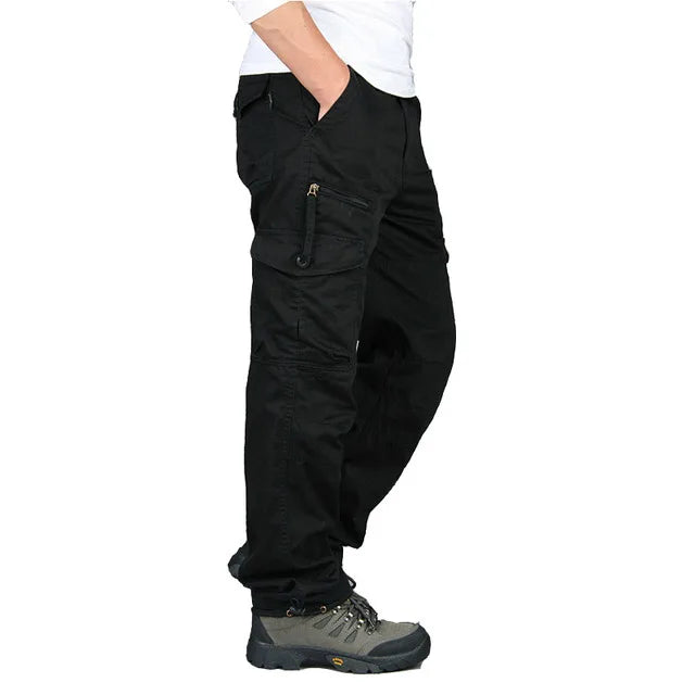 Men's Cotton Cargo Pants Spring Autumn Casual Multi Pockets Long Trousers For Men Straight Slacks Tactical Pants Man Clothing