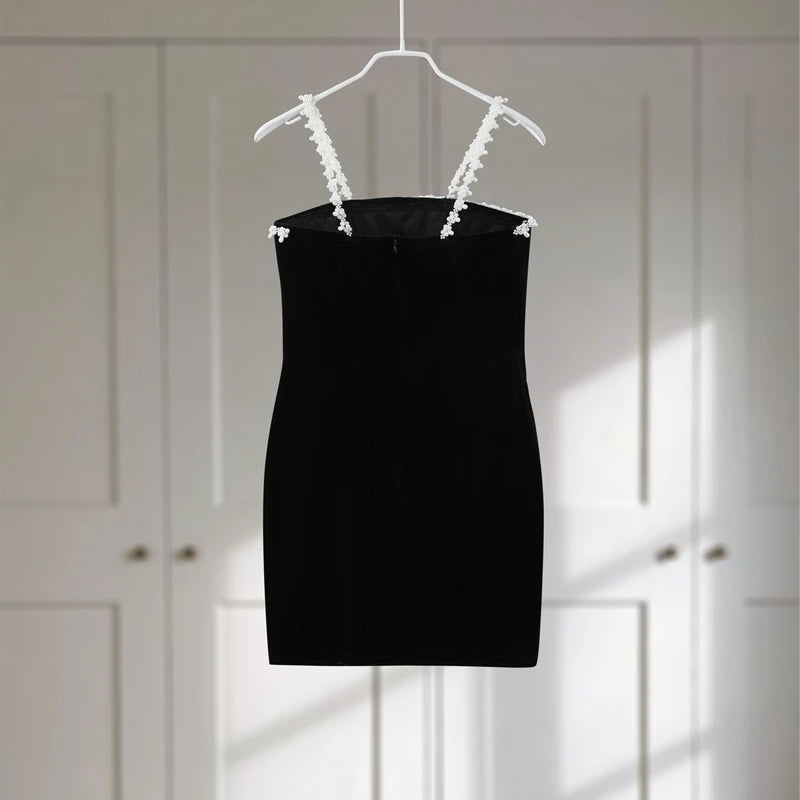 Robe élégante à fleurs 3D et perles pour femmes