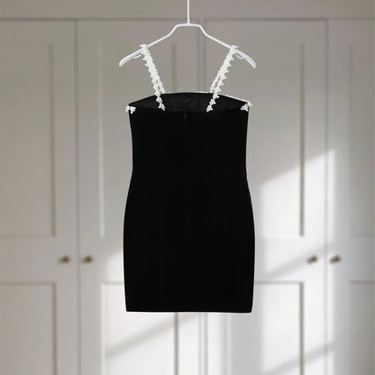 Robe élégante à fleurs 3D et perles pour femmes