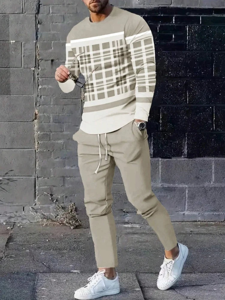 Manches longues et col rond pour homme