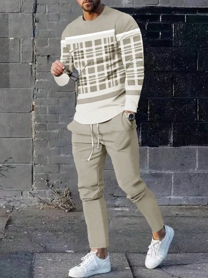 Manches longues et col rond pour homme