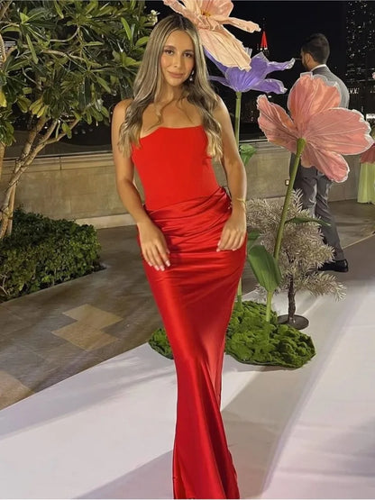 Robe bustier rose en arête de poisson, sexy, slim