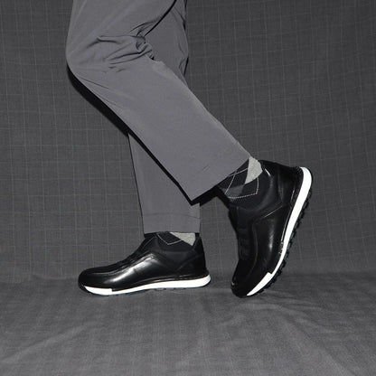 Baskets classiques décontractées en cuir de vache véritable pour homme