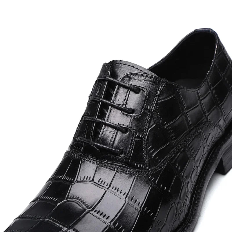 Chaussures habillées pour hommes, automne-hiver, en cuir véritable