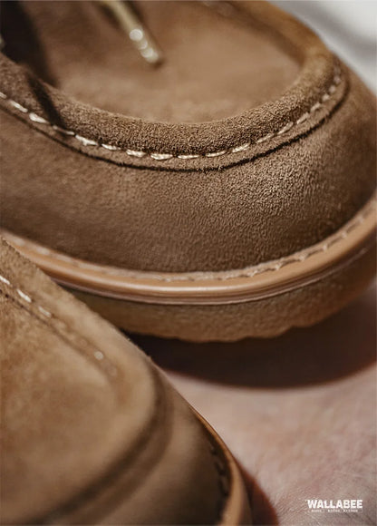 Chaussures vintage kaki Maden, mocassins décontractés à semelle souple