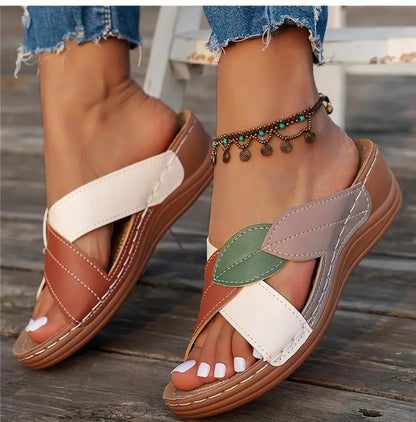 Sandales compensées confortables pour femmes