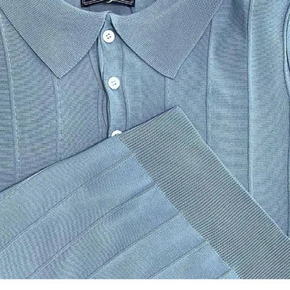 Polo à manches courtes et col à revers pour homme, style décontracté