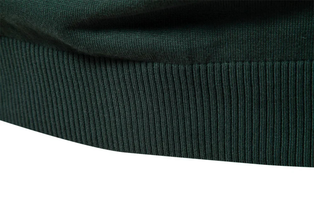 Pull homme automne hiver haute qualité col mi-haut fermeture éclaire