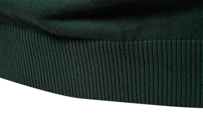 Pull homme automne hiver haute qualité col mi-haut fermeture éclaire