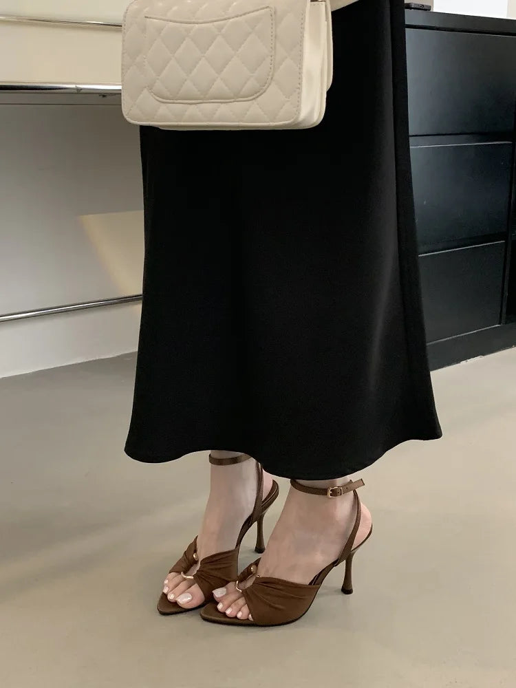 Sandales d'été à talons hauts et fins pour femme