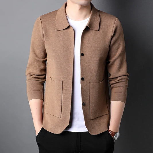 Cardigan à revers pour homme