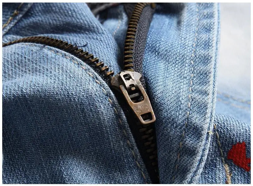 Short en jean bleu clair pour homme