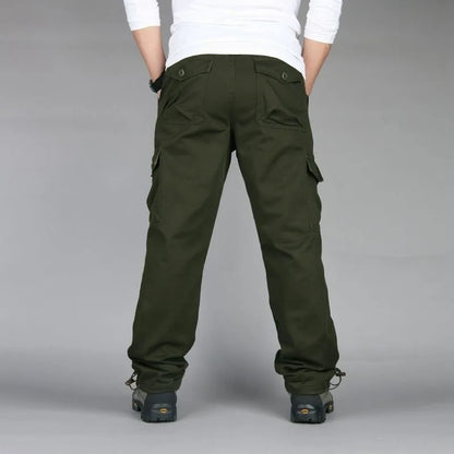 Men's Cotton Cargo Pants Spring Autumn Casual Multi Pockets Long Trousers For Men Straight Slacks Tactical Pants Man Clothing