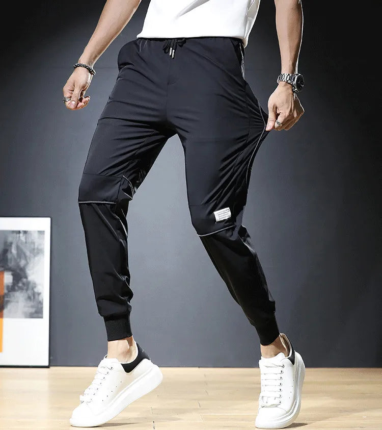 Pantalon décontracté taille élastique pour homme