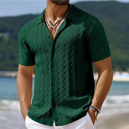 Chemise en tricot à manches courtes pour homme