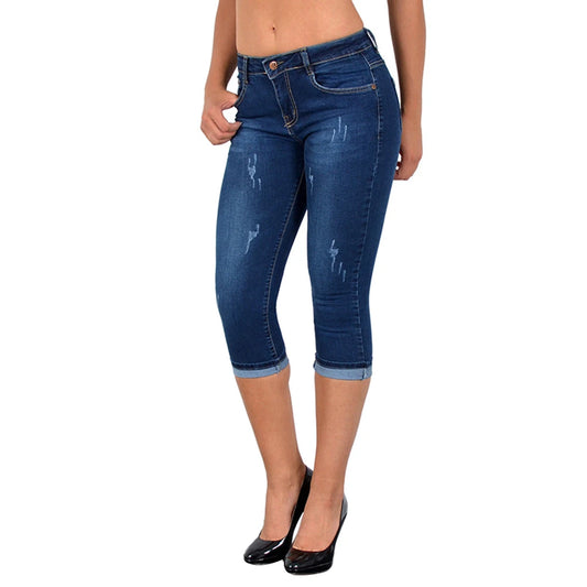 Pantalon en jean taille haute pour femme