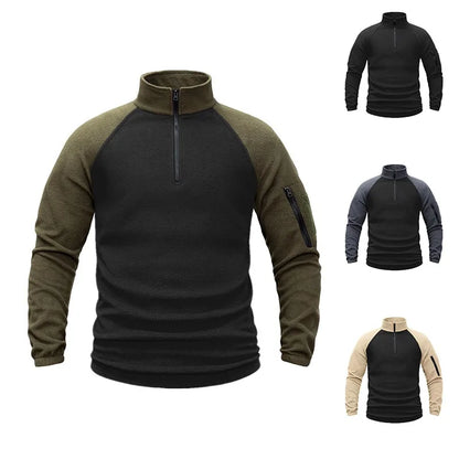 Sweat-shirt polaire à manches longues pour homme