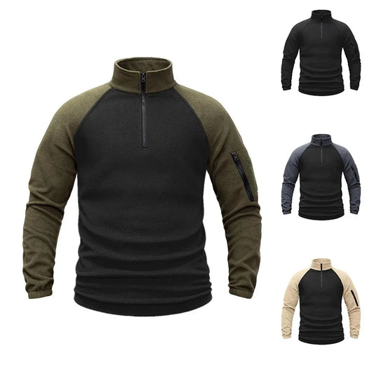 Sweat-shirt polaire à manches longues pour homme