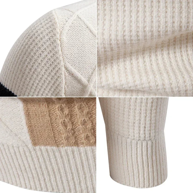 Pull en tricot décontracté et chaud pour homme