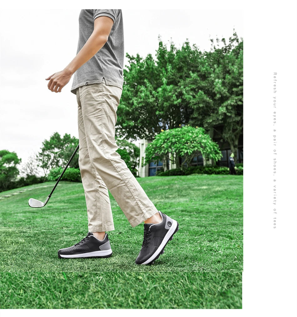 Chaussures de golf professionnelles de luxe pour hommes