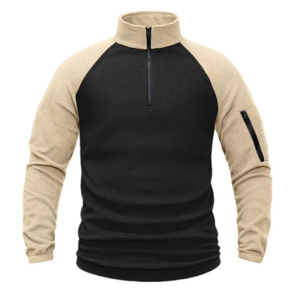 Sweat-shirt polaire à manches longues pour homme