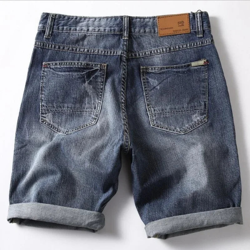Short en jean gris pour homme