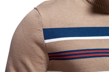 Pull homme automne hiver haute qualité col mi-haut fermeture éclaire