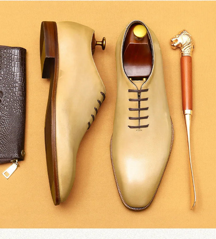 Chaussures Oxford à effet miroir pour hommes