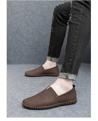 Chaussures décontractées d'extérieur, mocassins faits à la main