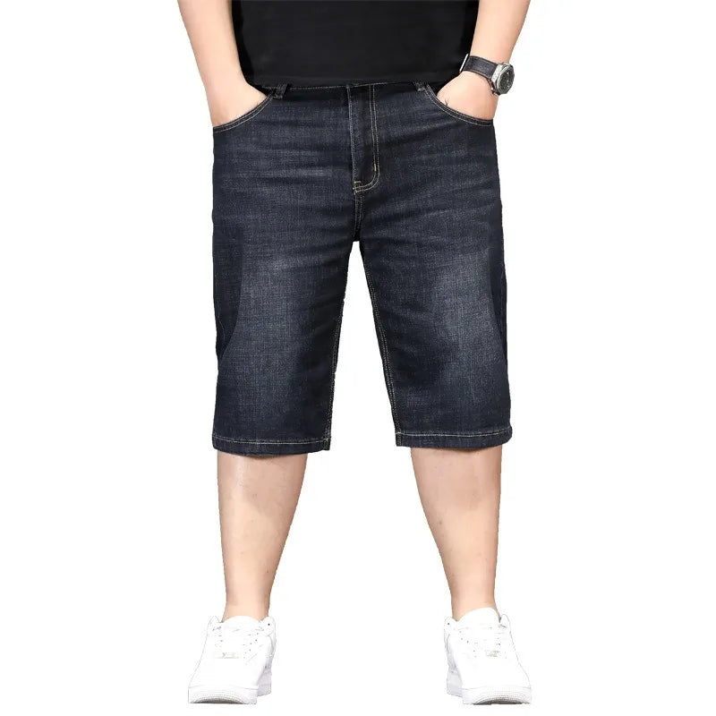 Short d'été en jean fin pour homme, extensible, ample