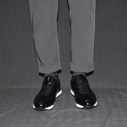 Baskets classiques décontractées en cuir de vache véritable pour homme