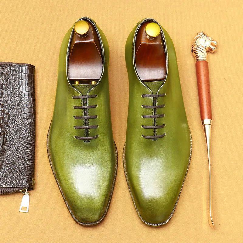 Chaussures Oxford à effet miroir pour hommes