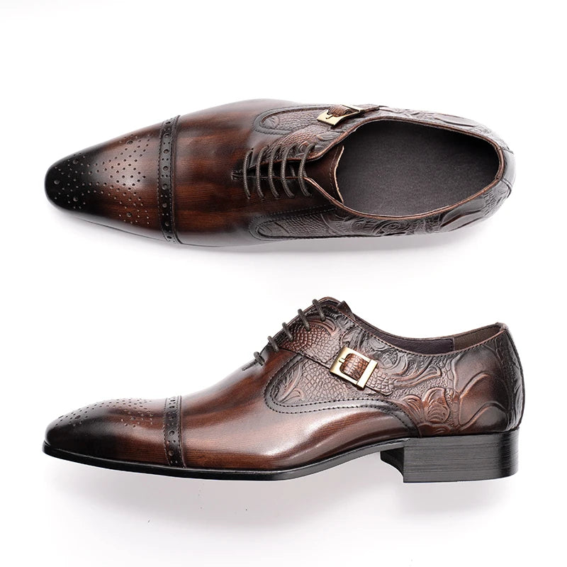 Chaussures de luxe en cuir haut de gamme pour hommes